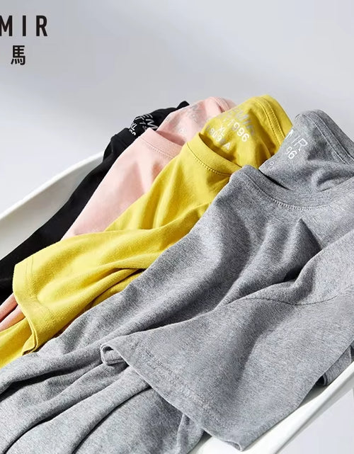 Load image into Gallery viewer, Summer Cotton T Shirts Men 2025 Simple O Neck Stretch Solid New Tops Clothing Casual Tshirt Man Streetwear Cool Tee Shirts
