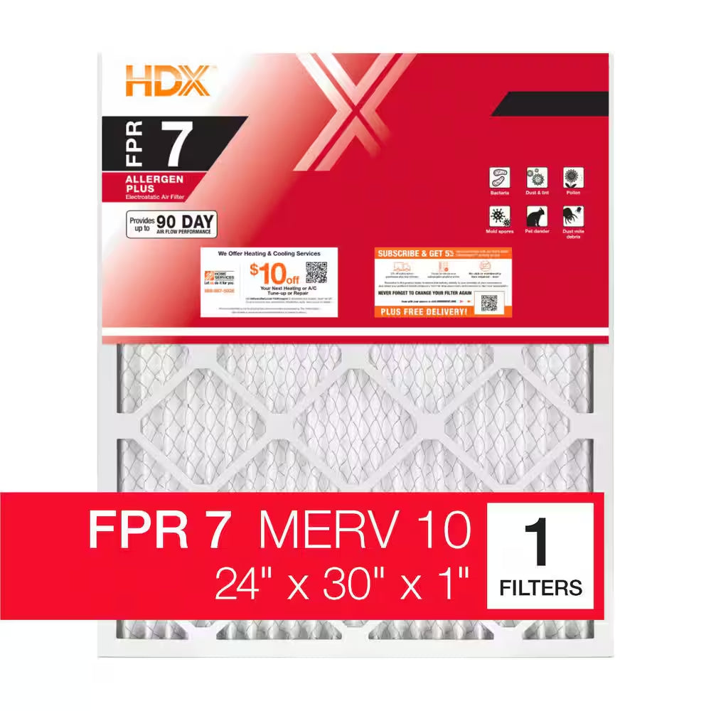 24 In. X 30 In. X 1 In. Superior Pleated Air Filter FPR 9, MERV 11