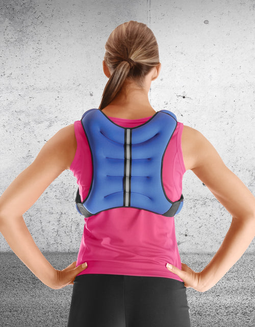 Load image into Gallery viewer, Neoprene Weighted Vest, 12 Pounds, Blue
