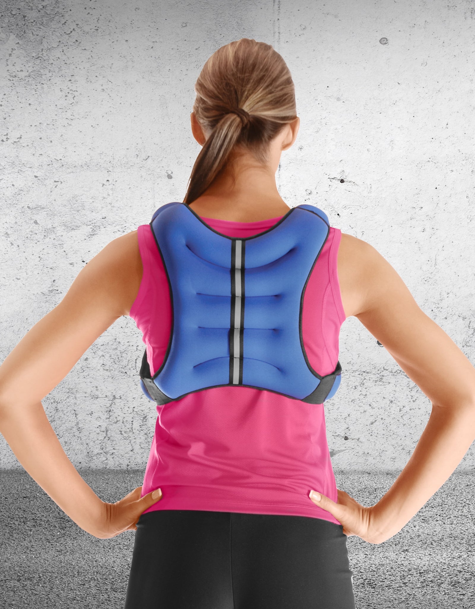 Neoprene Weighted Vest, 12 Pounds, Blue