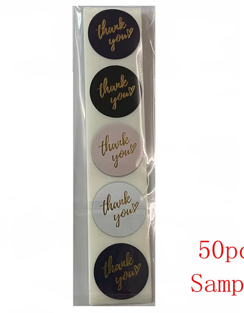 Load image into Gallery viewer, 50-500Pcs 1Inch Blue Thank You Stickers for Envelope Sealing Labels Stationery Supplies Handmade Wedding Gift Decoration Sticker
