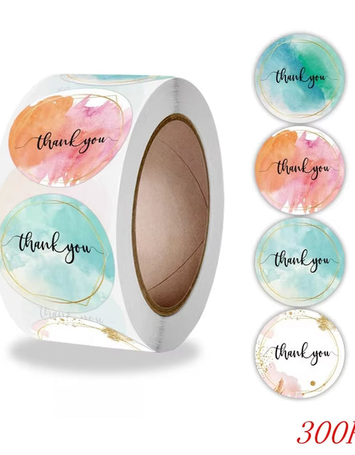 Load image into Gallery viewer, 50-500Pcs 1Inch Blue Thank You Stickers for Envelope Sealing Labels Stationery Supplies Handmade Wedding Gift Decoration Sticker
