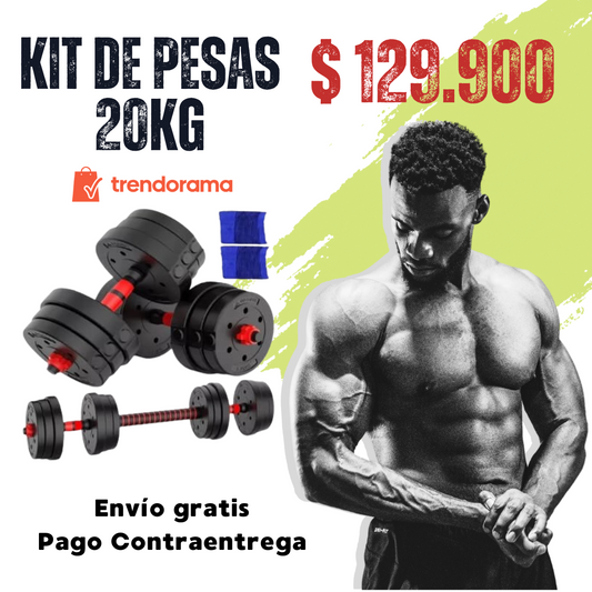 Kit de Pesas 20kg-Personalizable