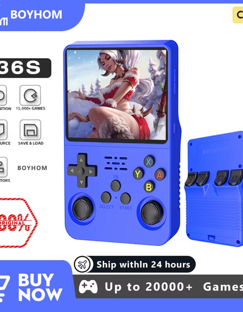 Load image into Gallery viewer, Open Source R36S Retro Handheld Game Console Linux System 3.5 Inch IPS Screen Portable Pocket Video Player 64GB Game Gift
