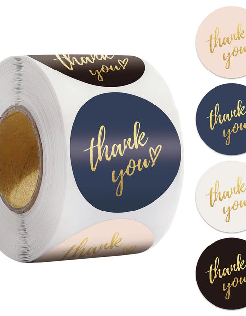 Load image into Gallery viewer, 50-500Pcs 1Inch Blue Thank You Stickers for Envelope Sealing Labels Stationery Supplies Handmade Wedding Gift Decoration Sticker
