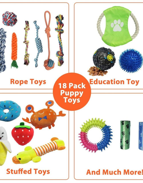 Load image into Gallery viewer, 18Pcs Dog Toys Puppy Toys Rope Toys Braided Rope Chew Play Toys Teething Toys
