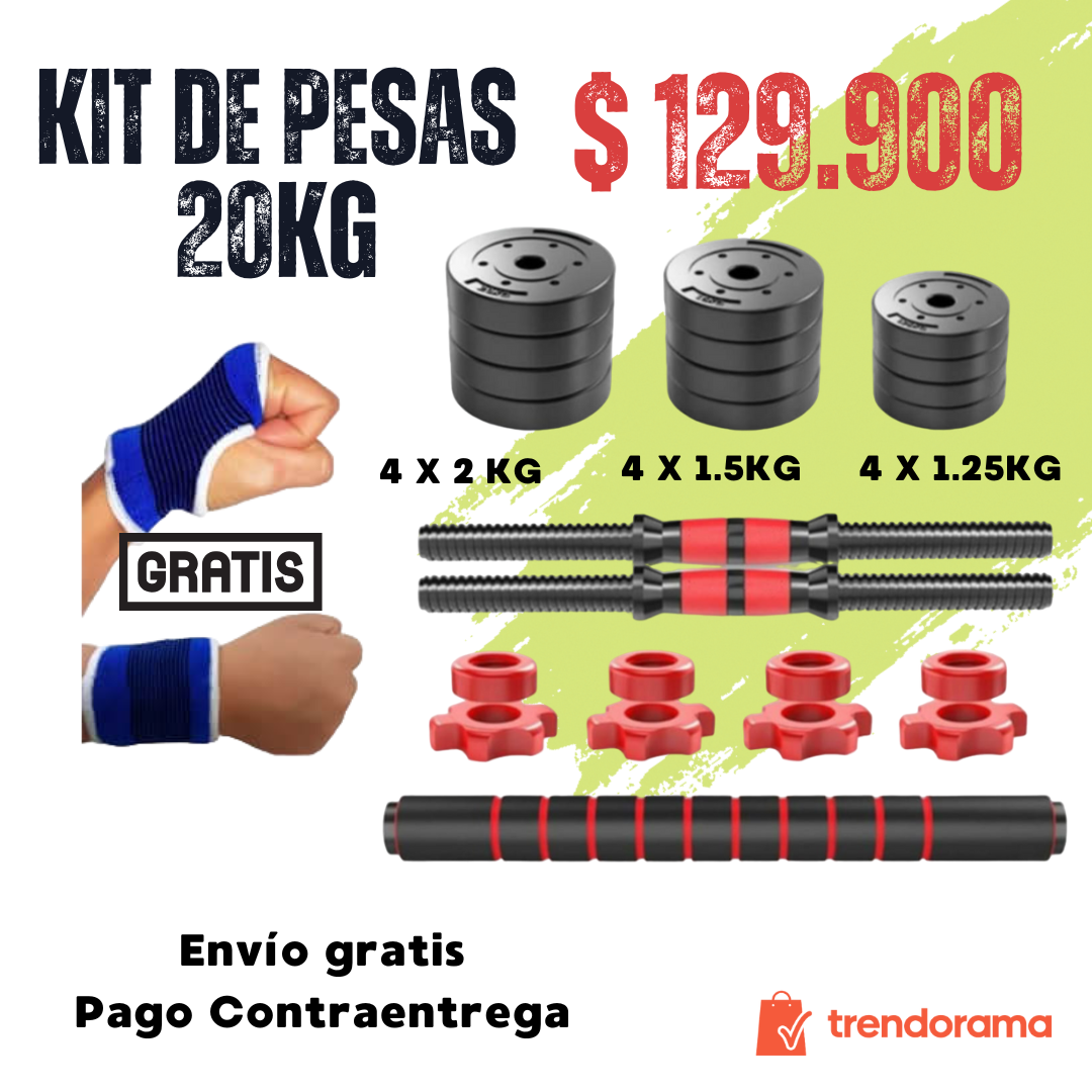 Kit de Pesas 20kg-Personalizable