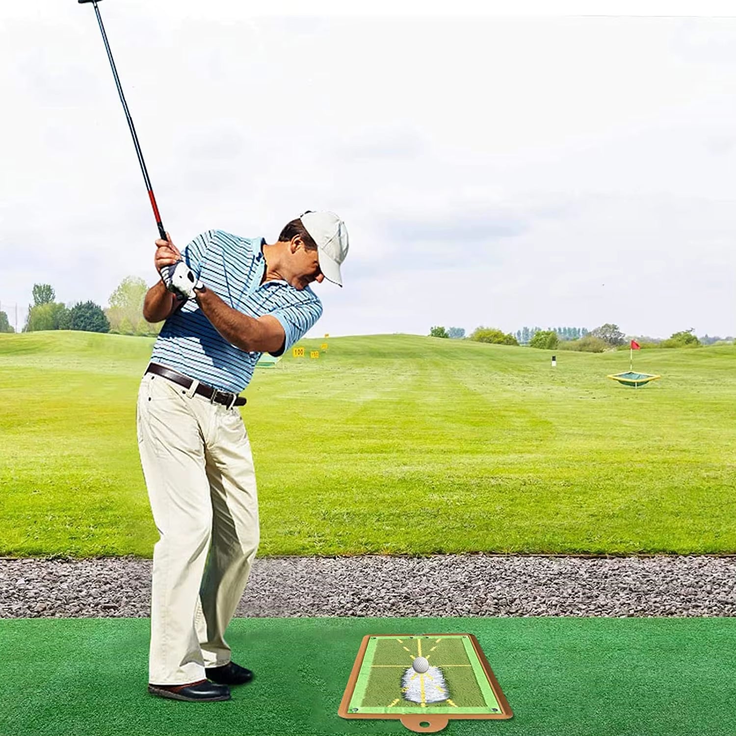 SwingPerfect Golf Training Mat – Portable Swing Detection & Impact Tracing Aid for Better Golf Shots