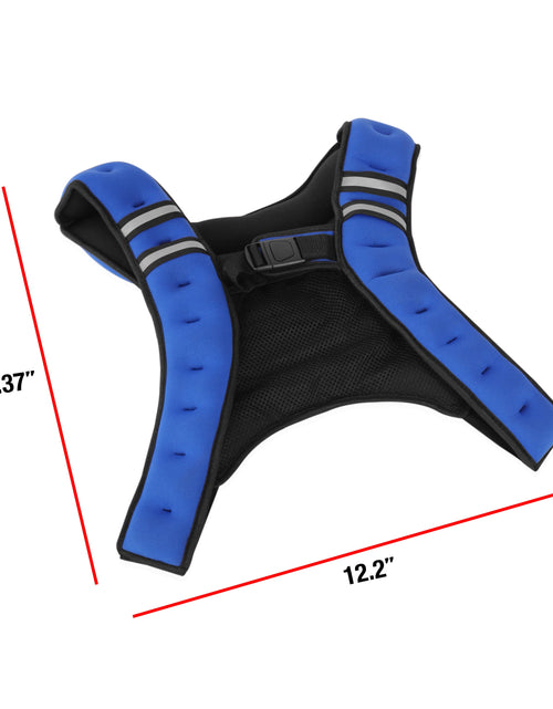 Load image into Gallery viewer, Neoprene Weighted Vest, 12 Pounds, Blue
