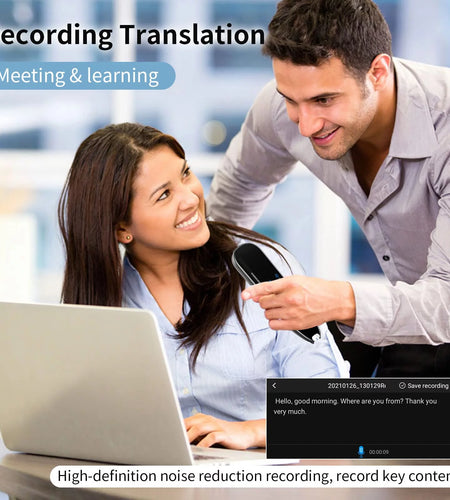 Language Translator Device for Dyslexia,Reader Pen Translation Scanner Dictionary Pen- AI Voice & Camera Translators -Real-Time All Foreign Languages Travel & Business,Learning,Meeting