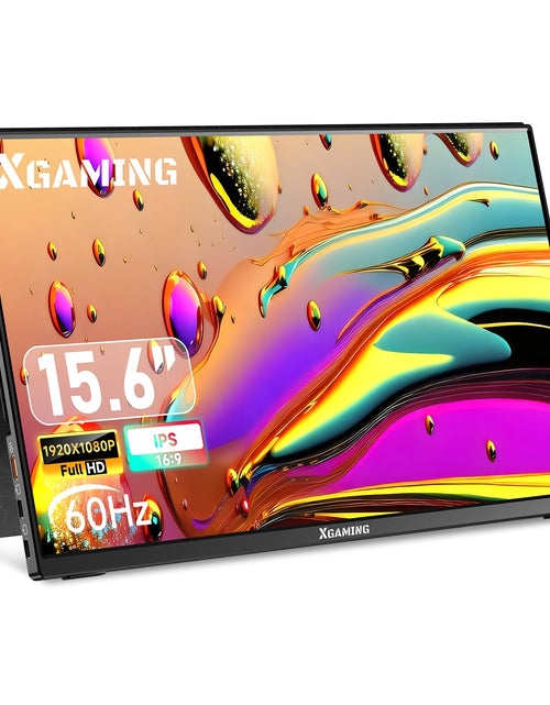 Load image into Gallery viewer, 15.6'' Portable Monitor, 1080P FHD IPS Laptop Monitor with Case (Black)
