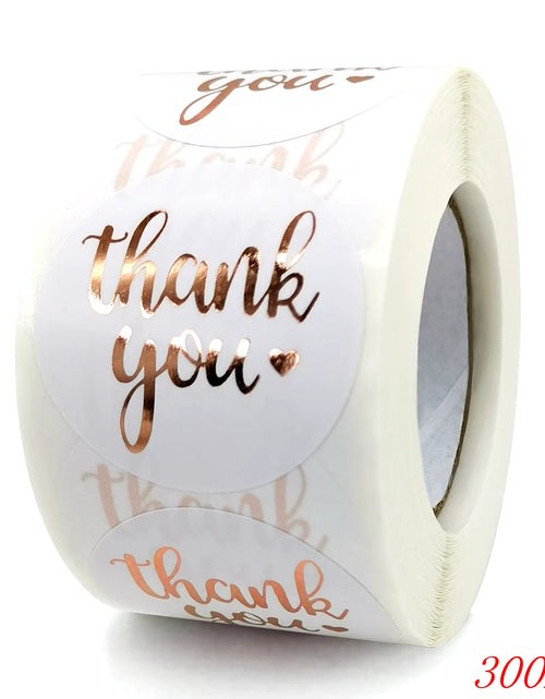 Load image into Gallery viewer, 50-500Pcs 1Inch Blue Thank You Stickers for Envelope Sealing Labels Stationery Supplies Handmade Wedding Gift Decoration Sticker
