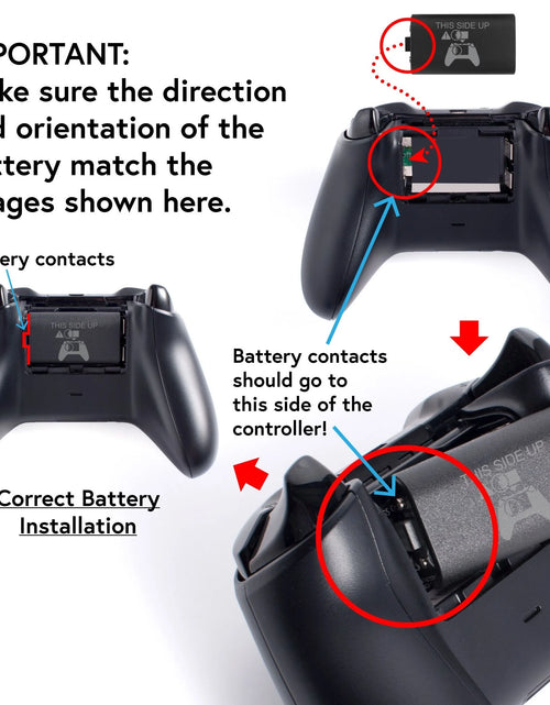 Load image into Gallery viewer, 2-Pack Rechargeable Batteries Compatible with Xbox Series X, Series S, and Xbox One - Comes with 2 2800Mah Batteries and Charging Station - Smart LED Indicator
