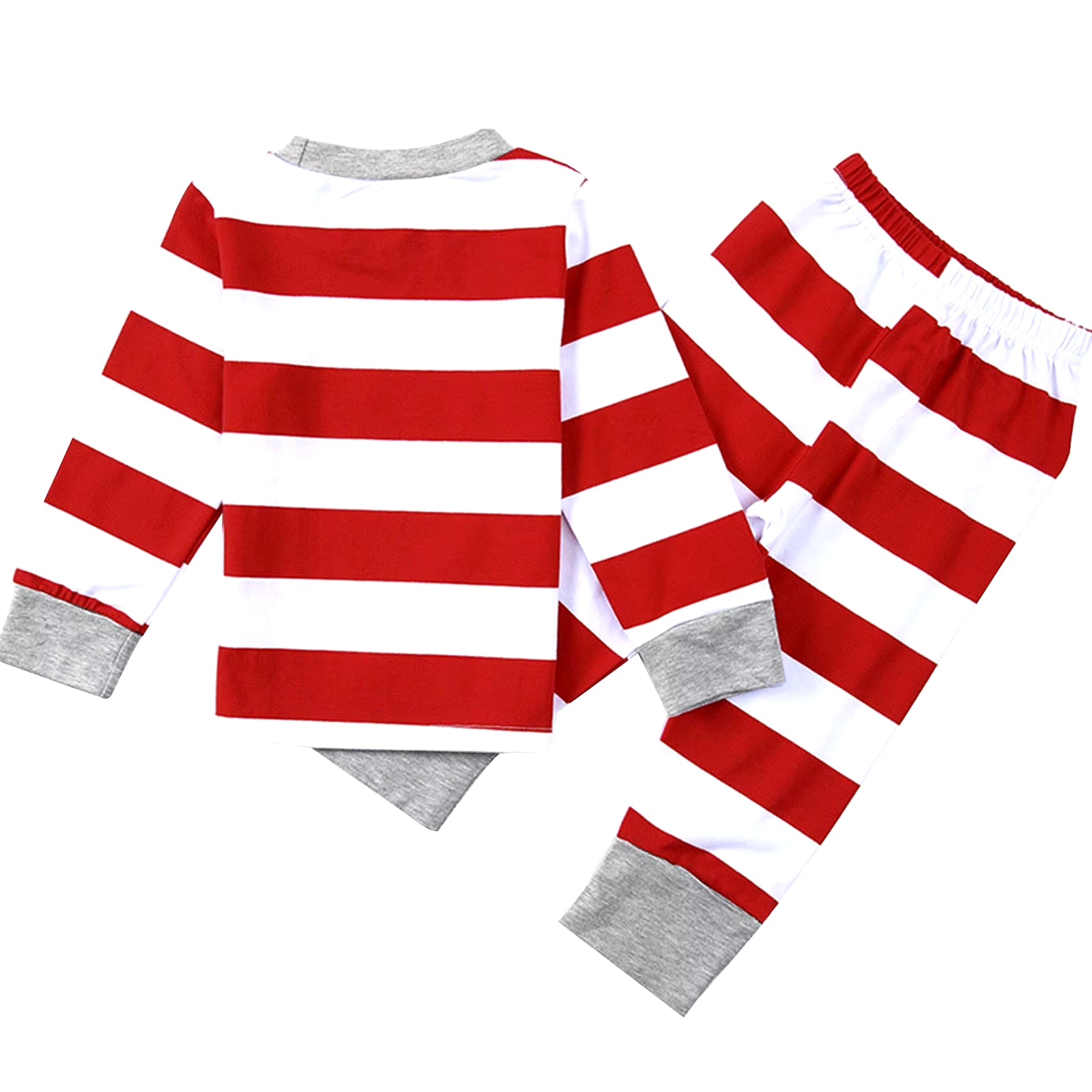 New Christmas Family Pajamas Set Long Sleeve Tops with Pants for Women Men Stripe Design Christmas Sleepwear Set Pyjama Femme