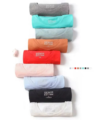 Summer Cotton T Shirts Men 2025 Simple O Neck Stretch Solid New Tops Clothing Casual Tshirt Man Streetwear Cool Tee Shirts