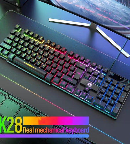 Computer Keyboard Waterproof Portable Gaming Keyboard Backlit Ergonomics Colorful Keyboard Computer Accessories 104 Keys Usb