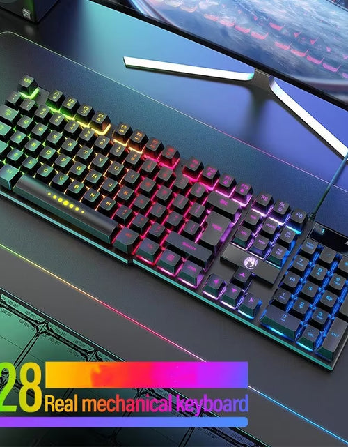 Load image into Gallery viewer, Computer Keyboard Waterproof Portable Gaming Keyboard Backlit Ergonomics Colorful Keyboard Computer Accessories 104 Keys Usb
