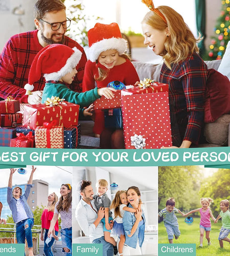 Flying Spinner Mini Drone, Mini Flying Ball Toys,With 360 Fly Rotating UFO Fun Toy LED Light Flying Fidget Spinner Orb for Girls Boys Adult Indoor Outdoor,Blue