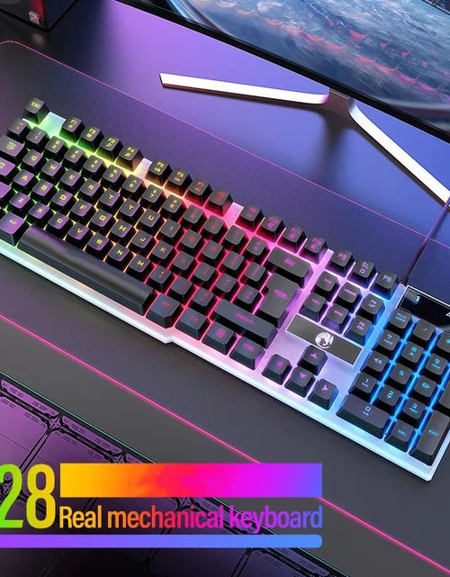 Load image into Gallery viewer, Computer Keyboard Waterproof Portable Gaming Keyboard Backlit Ergonomics Colorful Keyboard Computer Accessories 104 Keys Usb
