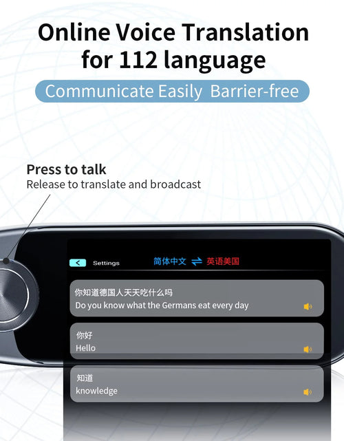 Load image into Gallery viewer, Language Translator Device for Dyslexia,Reader Pen Translation Scanner Dictionary Pen- AI Voice &amp; Camera Translators -Real-Time All Foreign Languages Travel &amp; Business,Learning,Meeting
