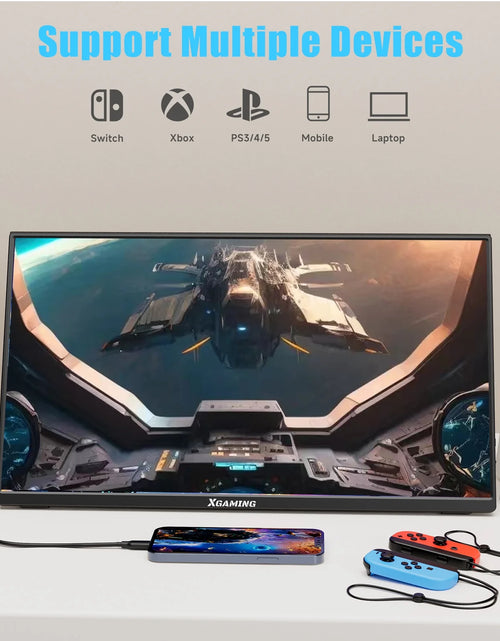 Load image into Gallery viewer, 15.6'' Portable Monitor, 1080P FHD IPS Laptop Monitor with Case (Black)
