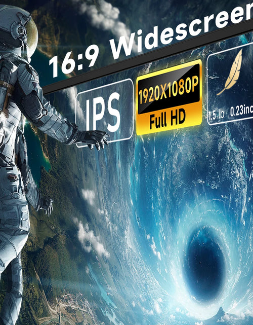 Load image into Gallery viewer, 15.6'' Portable Monitor, 1080P FHD IPS Laptop Monitor with Case (Black)
