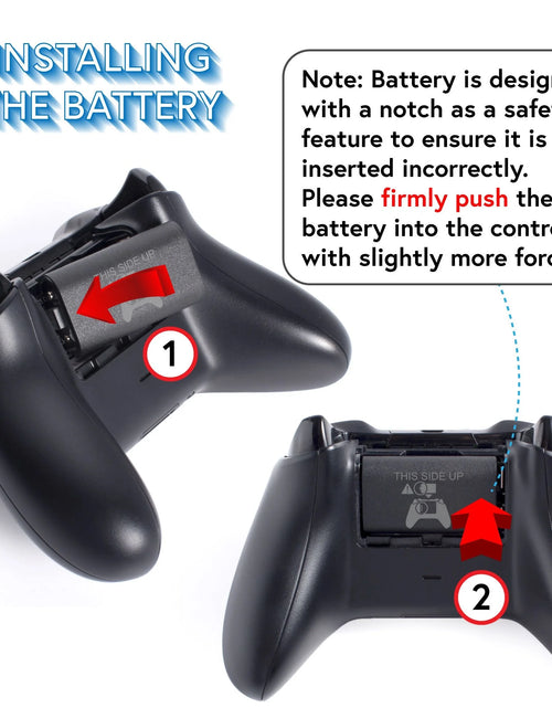 Load image into Gallery viewer, 2-Pack Rechargeable Batteries Compatible with Xbox Series X, Series S, and Xbox One - Comes with 2 2800Mah Batteries and Charging Station - Smart LED Indicator
