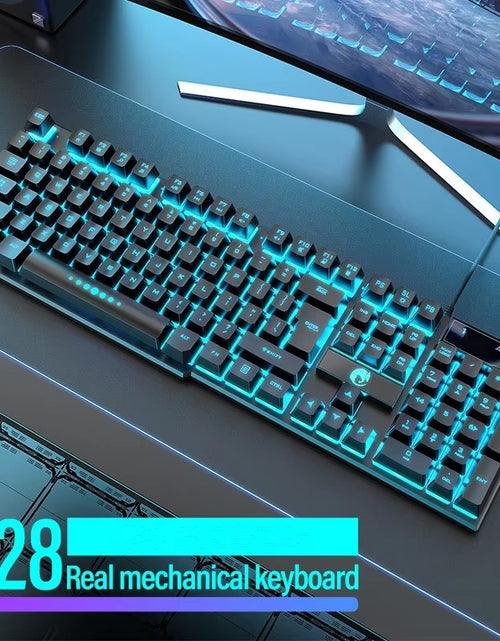 Load image into Gallery viewer, Computer Keyboard Waterproof Portable Gaming Keyboard Backlit Ergonomics Colorful Keyboard Computer Accessories 104 Keys Usb
