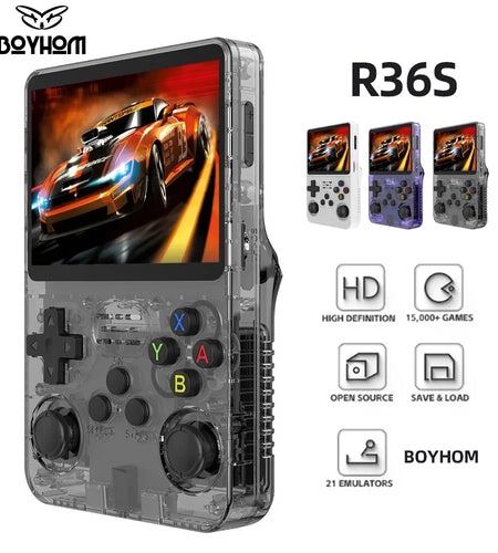 R36S Retro Handheld Video Game Console Linux System 3.5 Inch IPS Screen R35S Pro Portable Pocket Video Player 64GB Games