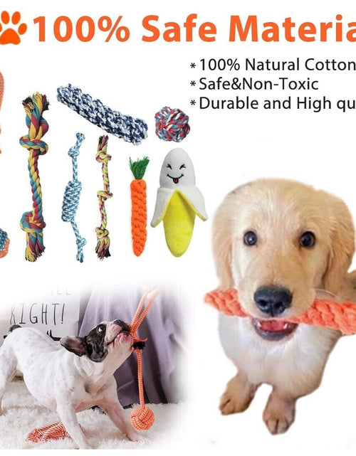 Load image into Gallery viewer, 18Pcs Dog Toys Puppy Toys Rope Toys Braided Rope Chew Play Toys Teething Toys
